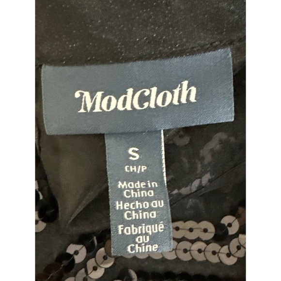 ModCloth Dress Women’s Small Sequin Sheer Black‎ - Picture 13 of 15